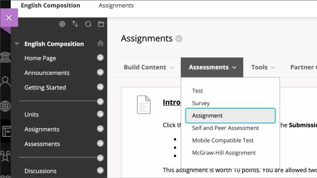 How to find assignments on Blackboard – how to create assignments in Blackboard