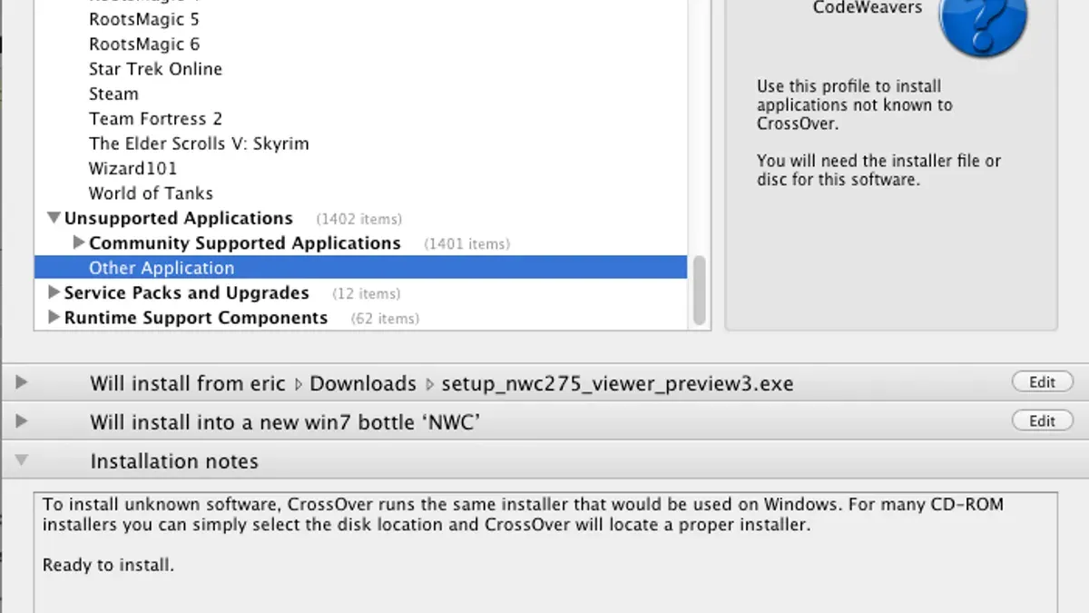 How to set up CrossOver and configure it for first use – how to install CrossOver on Mac