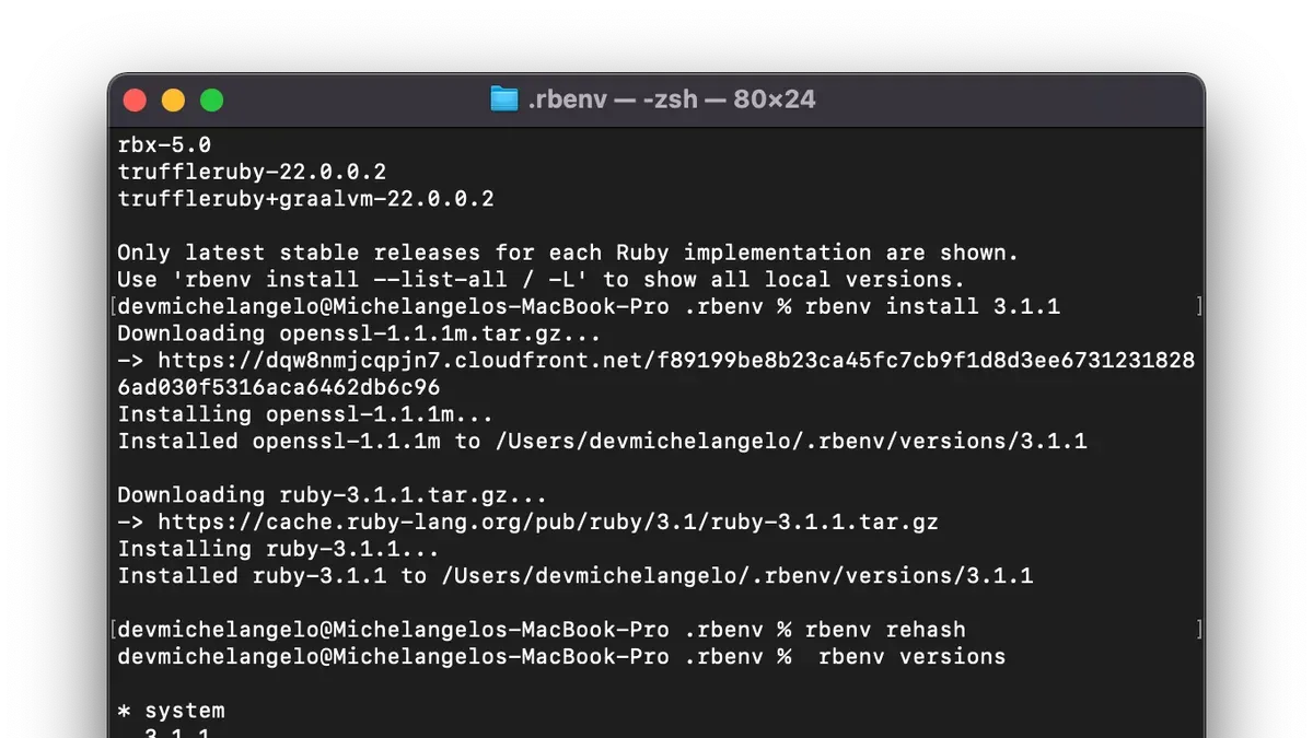 How to update Ruby version in Mac system environment safely – how to install Ruby with rbenv on Mac