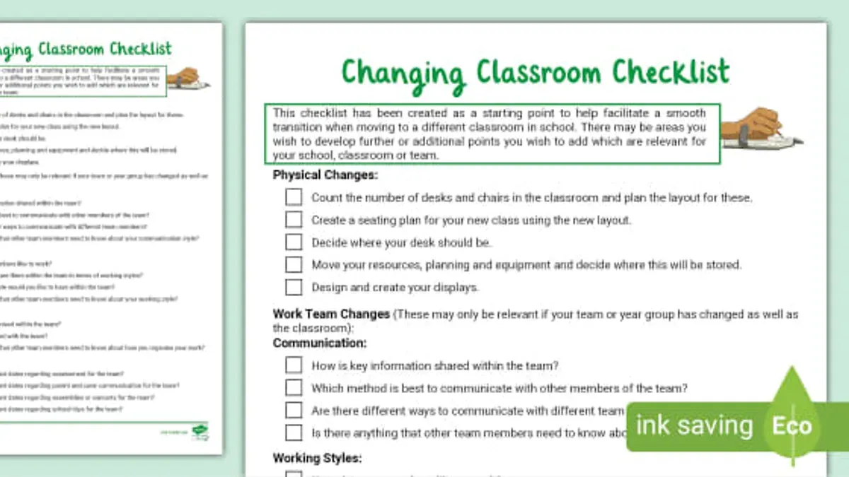 Create a Step-by-Step Checklist for a Smooth Transition – moving from classroom projector to SMART Board checklist