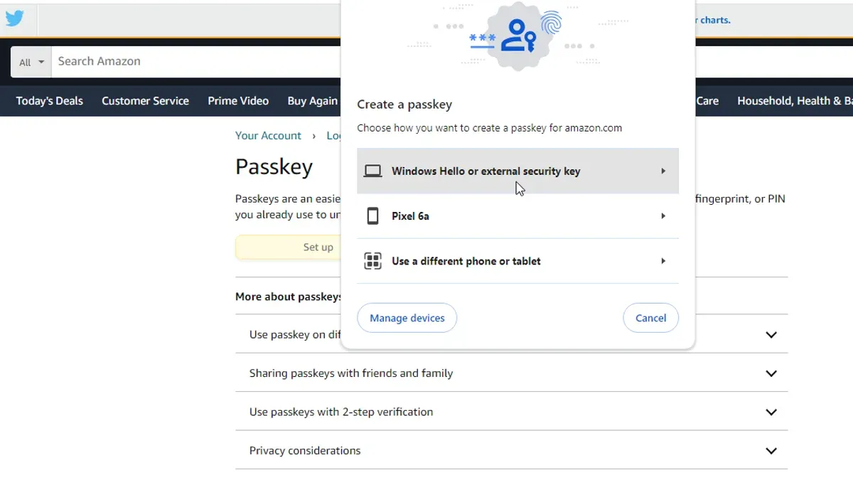 How to set up a password for Amazon purchases and Amazon Prime – how to set up a passkey for Amazon