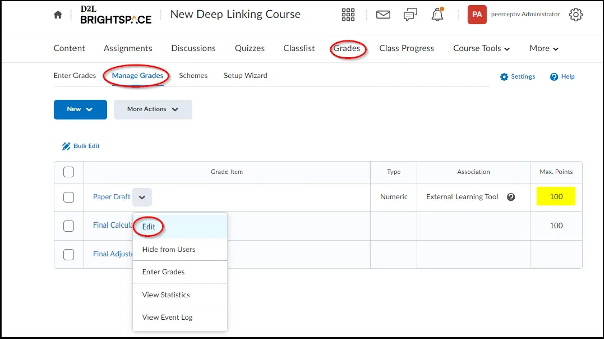 How to add and manage students for peer review participation – how to set up peer review in Brightspace