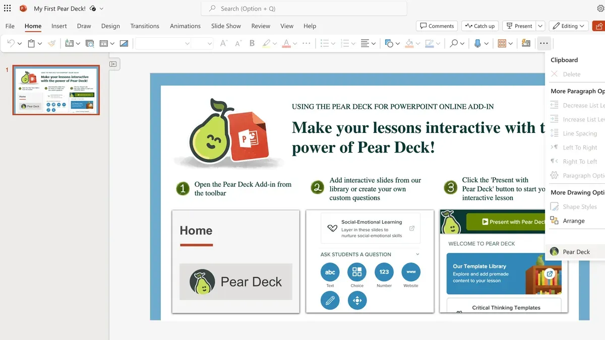 How to make a Pear Deck presentation and why that matters when switching – switching from Pear Deck to Quizlet