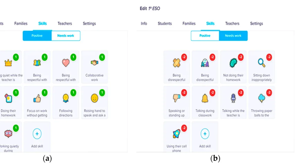 Teacher using tablet to follow ClassDojo implementation timeline in classroom