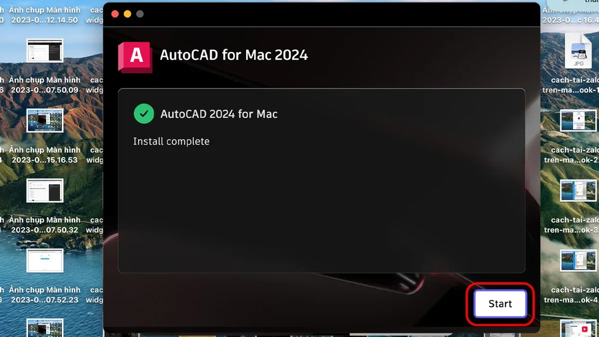 How to install AutoCAD on Mac shown on a MacBook screen during software installation