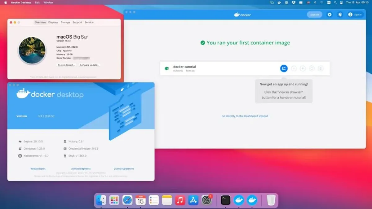 How to install Docker on Mac shown on a Mac laptop screen during installation
