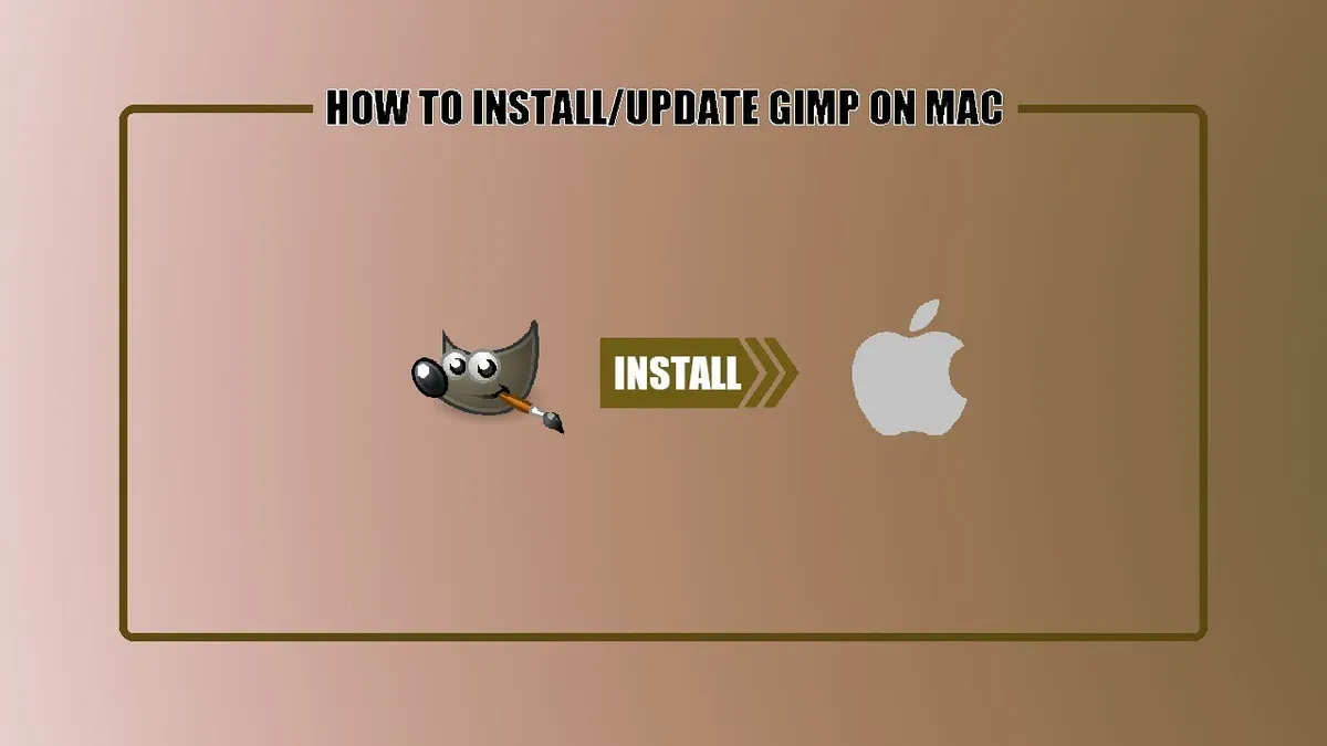 How to install GIMP on Mac shown on MacBook screen during installation process