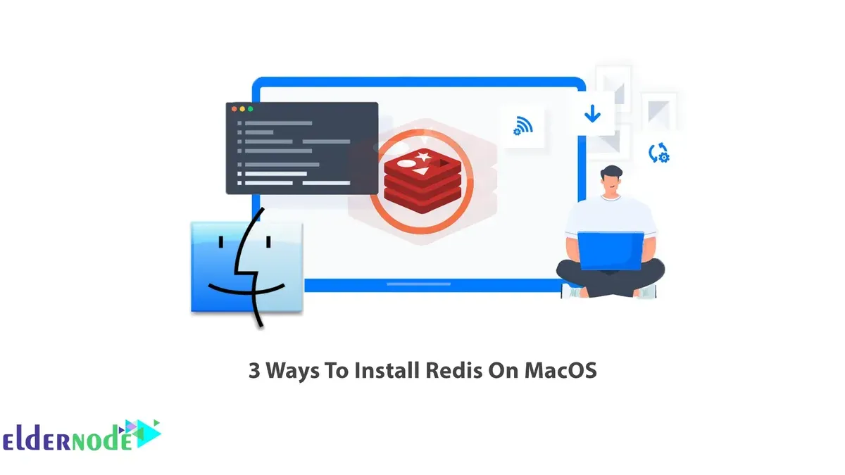 How to install Redis on Mac shown on a laptop screen with terminal open
