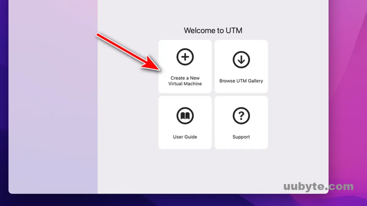 Installing UTM on Mac showing the installation process on a MacBook screen