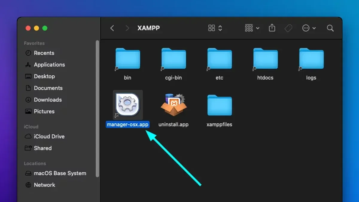 How to install XAMPP on Mac shown on MacBook screen