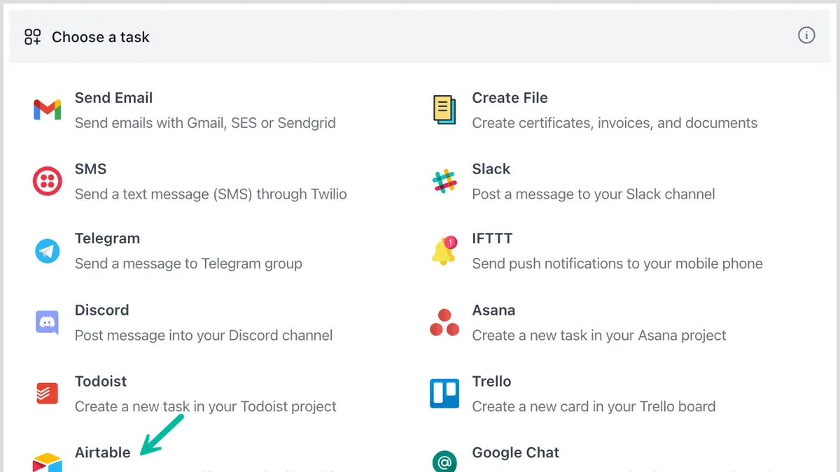 Team collaborating using moving from Airtable to Google Chat checklist on laptop screen