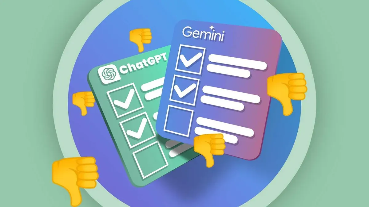 Technology manager using moving from Google Gemini to ChatGPT checklist on computer