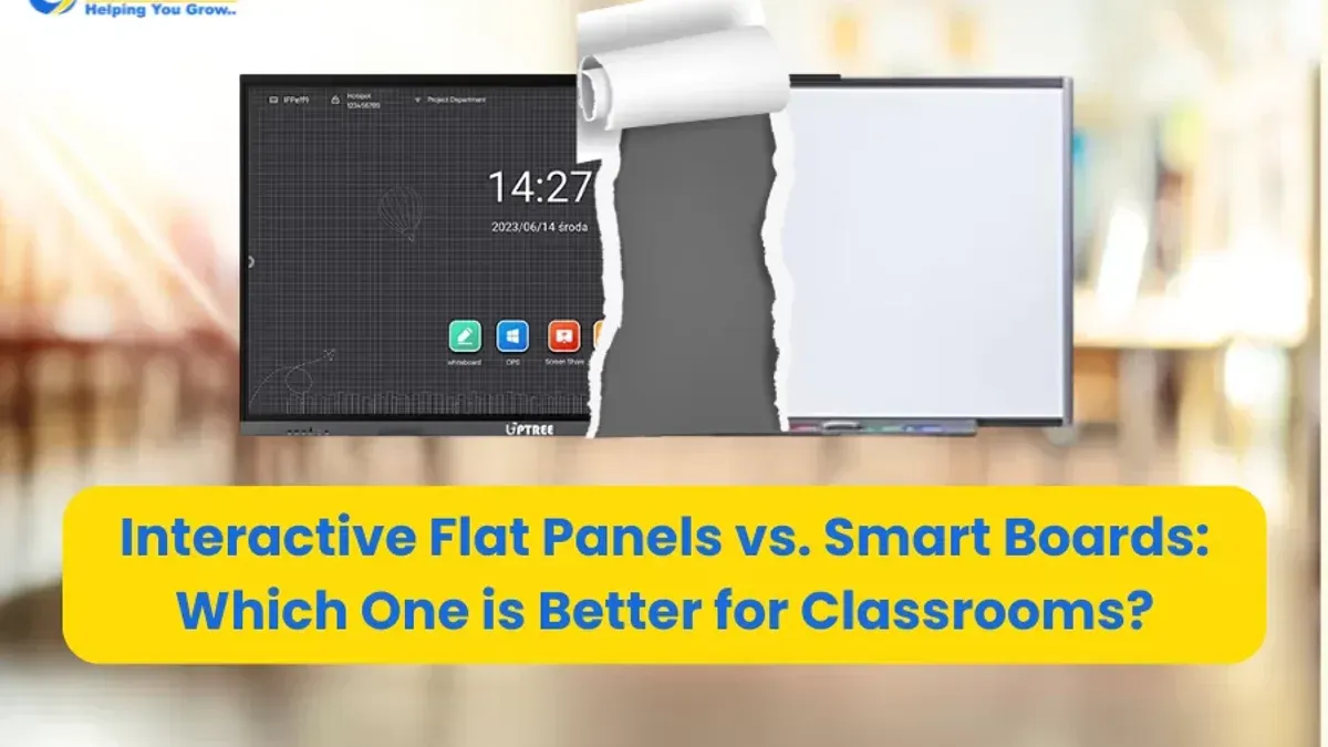 Teacher using SMART Board with students following moving from interactive flat panel to SMART Board checklist
