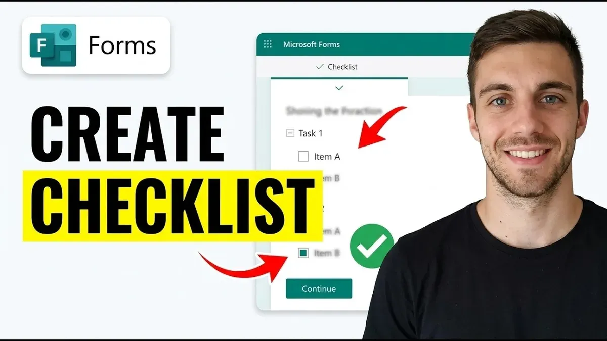 Educator using laptop to create a moving from Quizlet to Microsoft Forms checklist