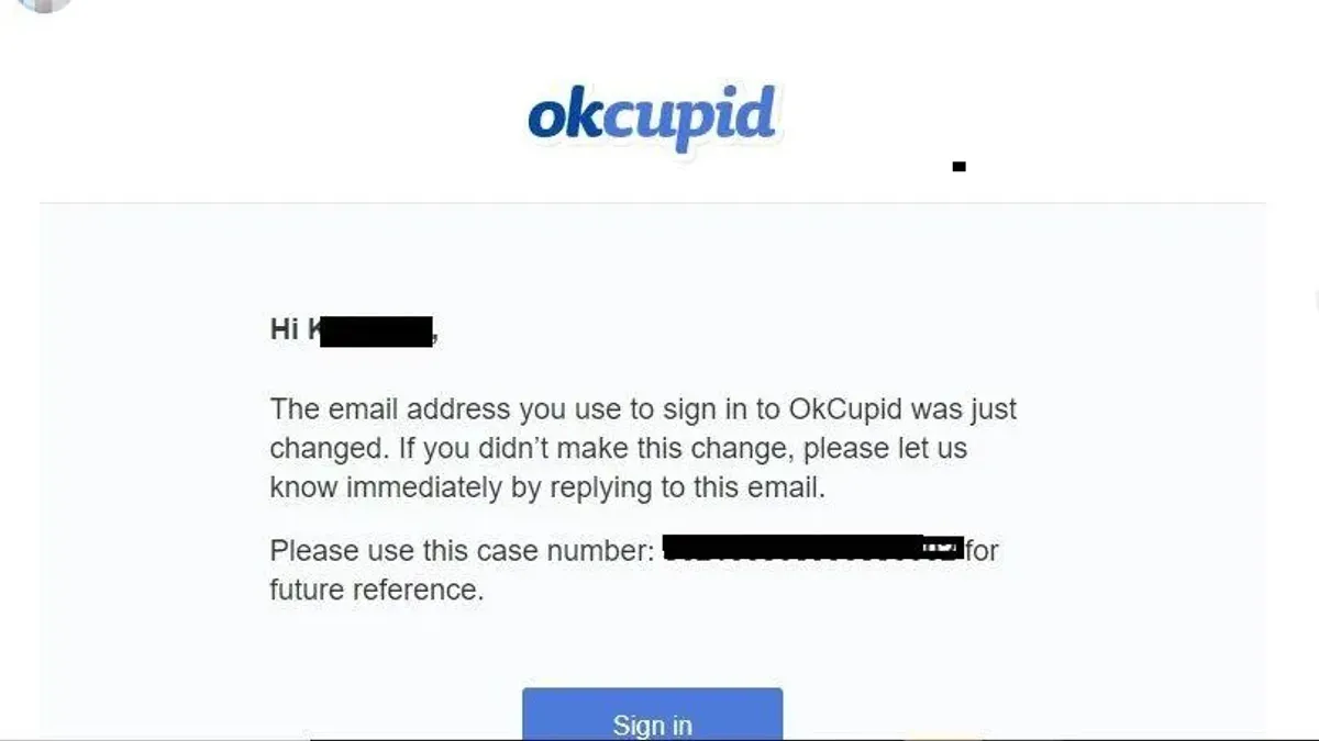 User recovering and securing an OkCupid account after a hack on a laptop