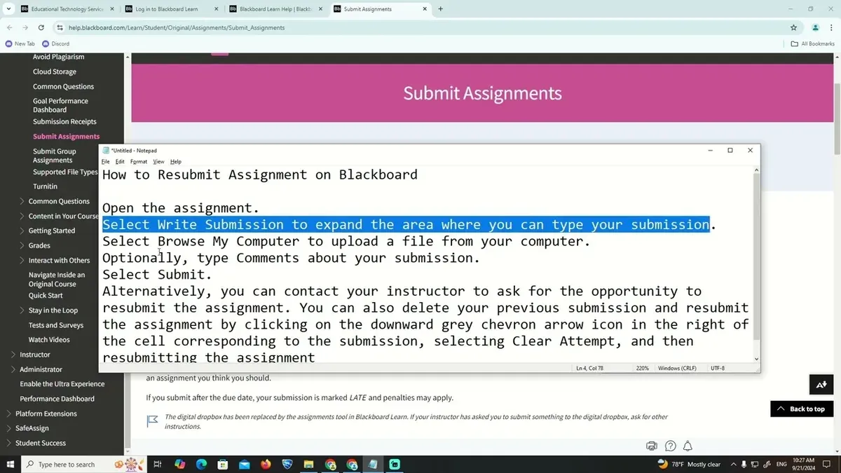 Instructor reopening a closed assignment in Blackboard on a laptop