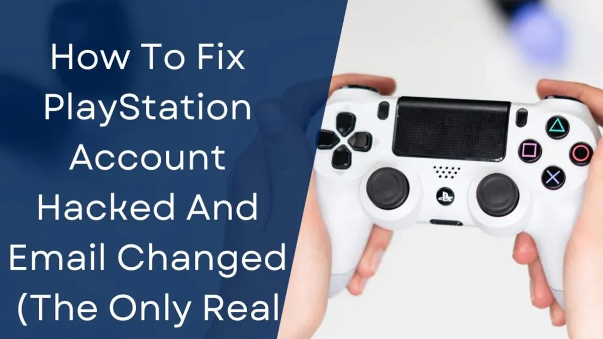 User securing a hacked PlayStation account using two-factor authentication on laptop