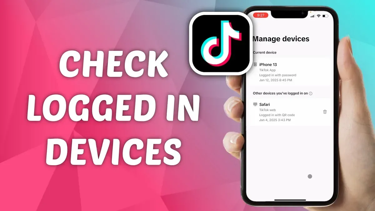 User checking how to see where you're logged into TikTok on smartphone