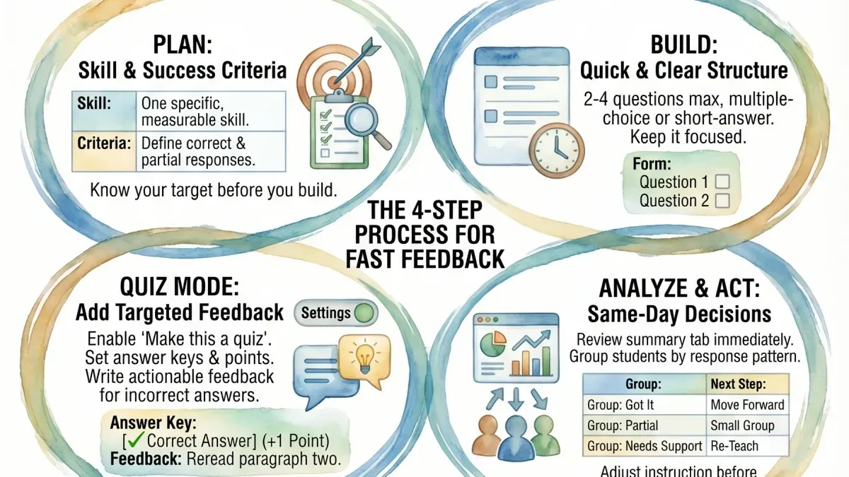 Teacher managing digital forms while switching from Google Forms to Formative in classroom