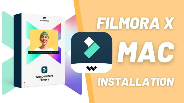 How to install Filmora on Mac displayed on a MacBook screen