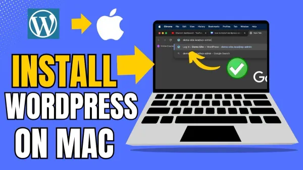 MacBook displaying how to install WordPress locally on Mac during setup process