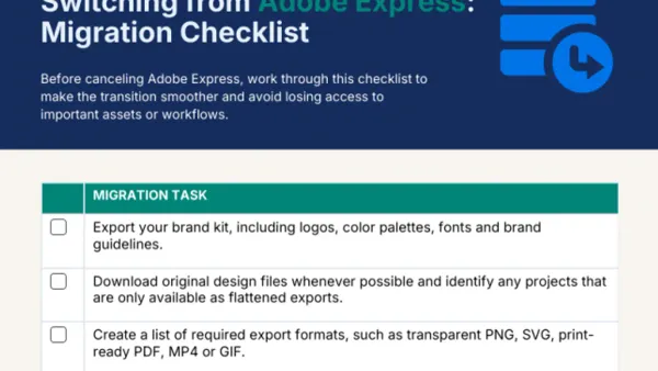Person using laptop following moving from Adobe Express to Loom checklist for video content creation