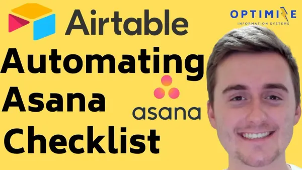 Team collaborating on moving from Airtable to Asana checklist on a laptop screen
