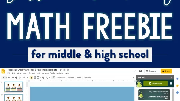 Teacher using moving from Formative to Pear Deck checklist on interactive presentation in classroom