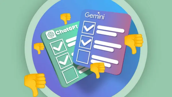 Technology manager using moving from Google Gemini to ChatGPT checklist on computer