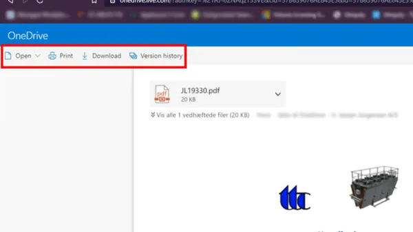 OneDrive account hacked alert on laptop screen with person securing account