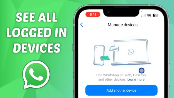 How to see where you're logged into WhatsApp on a smartphone screen