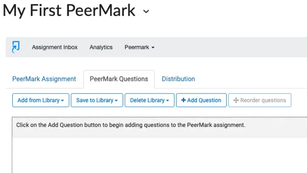 Instructor setting up peer review in Brightspace on a laptop in a classroom