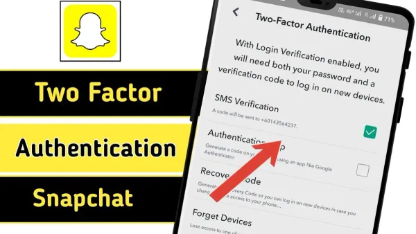 Person troubleshooting Snapchat two-factor authentication code not working on smartphone