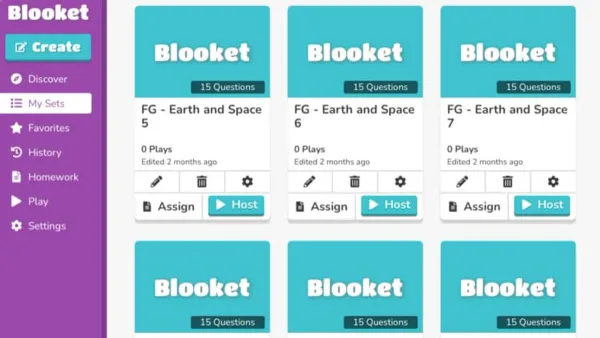 Teacher facilitating switching from Google Forms to Blooket with students using interactive quiz game