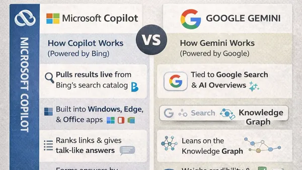 Team collaborating on computers during switching from Google Gemini to Microsoft Copilot